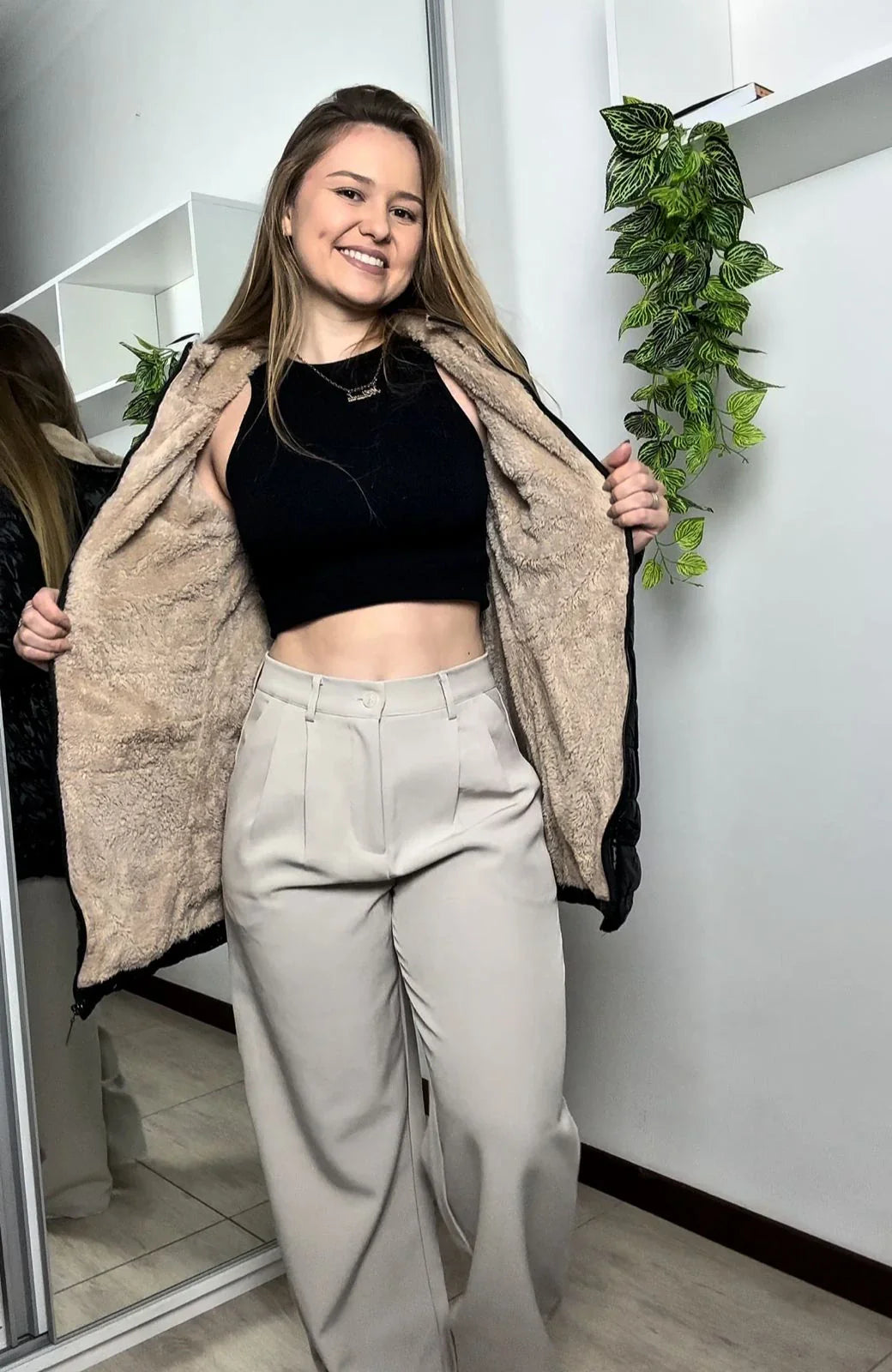 Jaqueta Feminina Peluciada - QUEIMA DE ESTOQUE