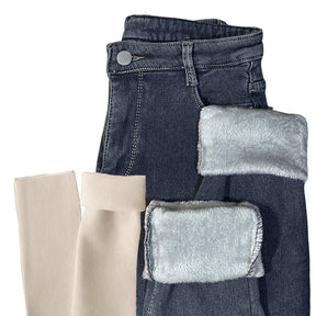 Calça Jeans Peluciada - [Compre 1 Leve 2] + Meia Térmica Grátis!