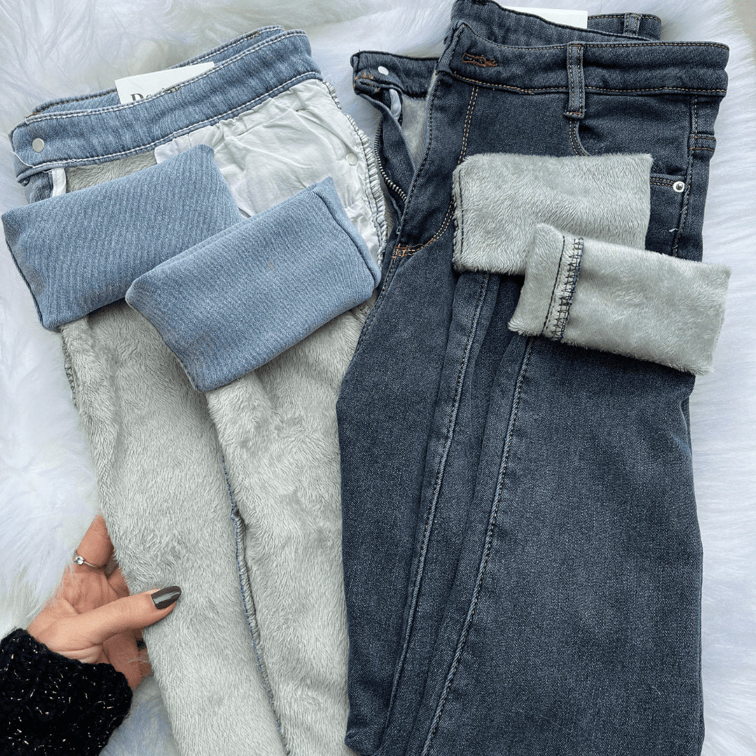 Calça Jeans Peluciada - [Compre 1 Leve 2] + Meia Térmica Grátis!